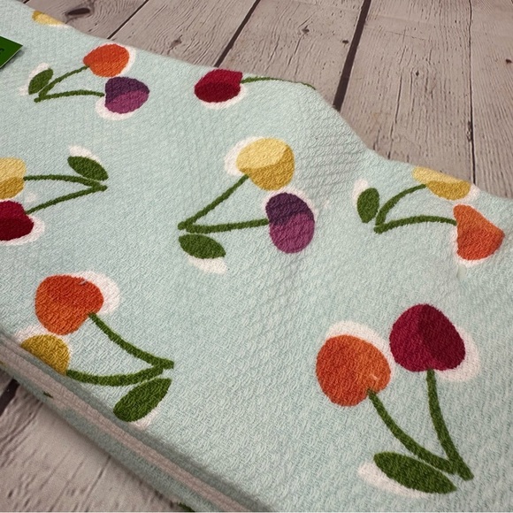 NWT Kate Spade Cherry & polka dot Pattern Kitchen Towels 3pk cotton coquette - Picture 6 of 6